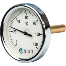 Термометр биметаллический с погружной гильзой Ø80x75 Stout, SIM-0001-807515