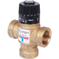 Термостатический смесительный клапан для систем отопления и ГВС 3/4" ВР 35-60°С KV 1,6 Stout